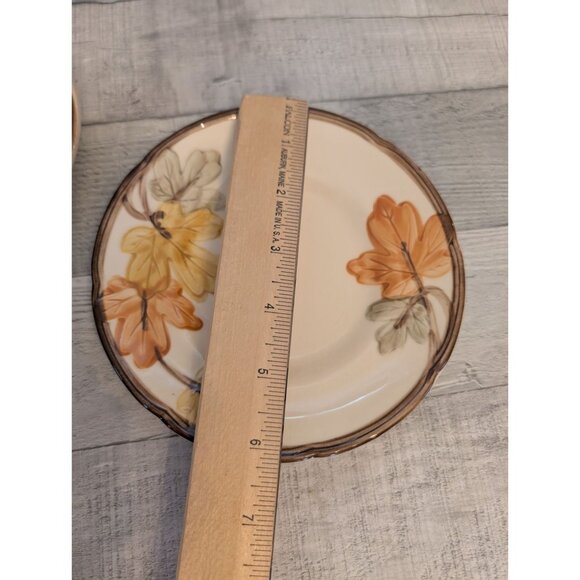 Set Of 3 Vintage Franciscan Autumn Leaf Saucer Plates 6.25" Ceramic Made In USA - Picture 2 of 3